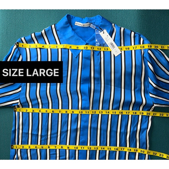 Alice + Olivia Dimitra Oversized High Low Button Down Shirt - Picture 12 of 16